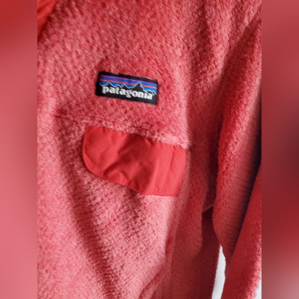 Patagonia Snap Collar Pink Fleece Pullover Sweater Womens Small - Picture 3 of 6